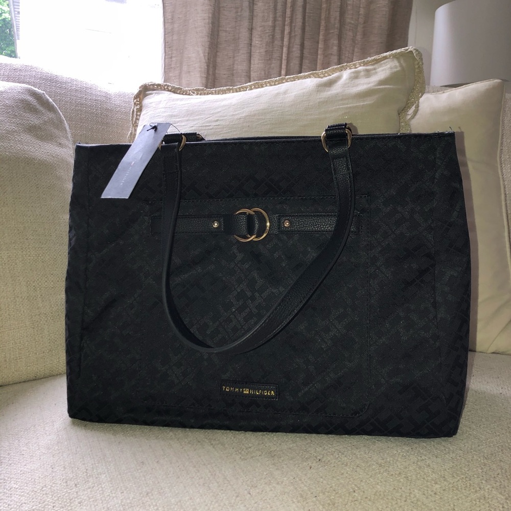 NWT Tommy Hilfiger black tote